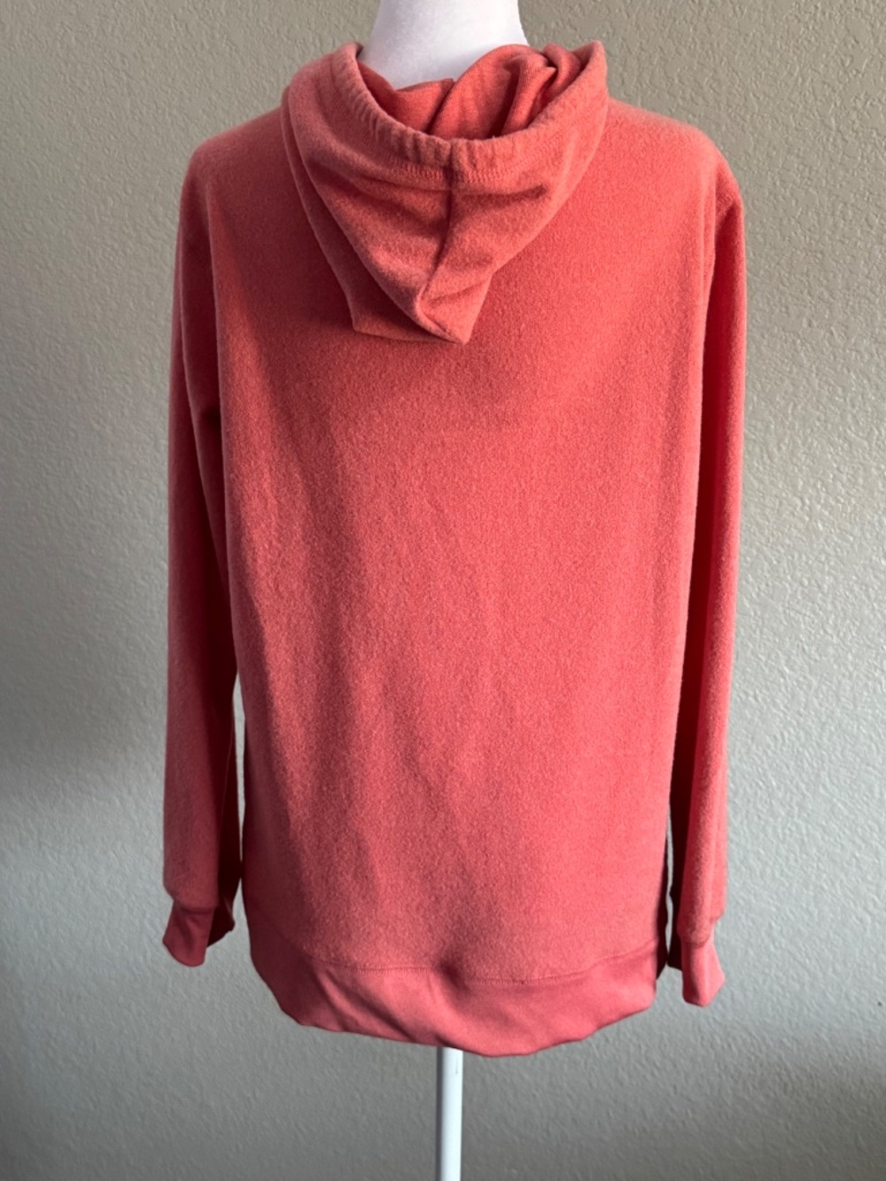 DISNEY Mickey Mouse Pullover Hooded Flannel Sweatshirt Y2K Pink Vintage Size MED - Picture 3 of 6